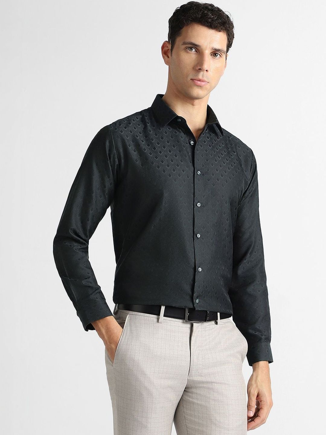 V Dot Men Slim Fit Formal Shirt-picture-56