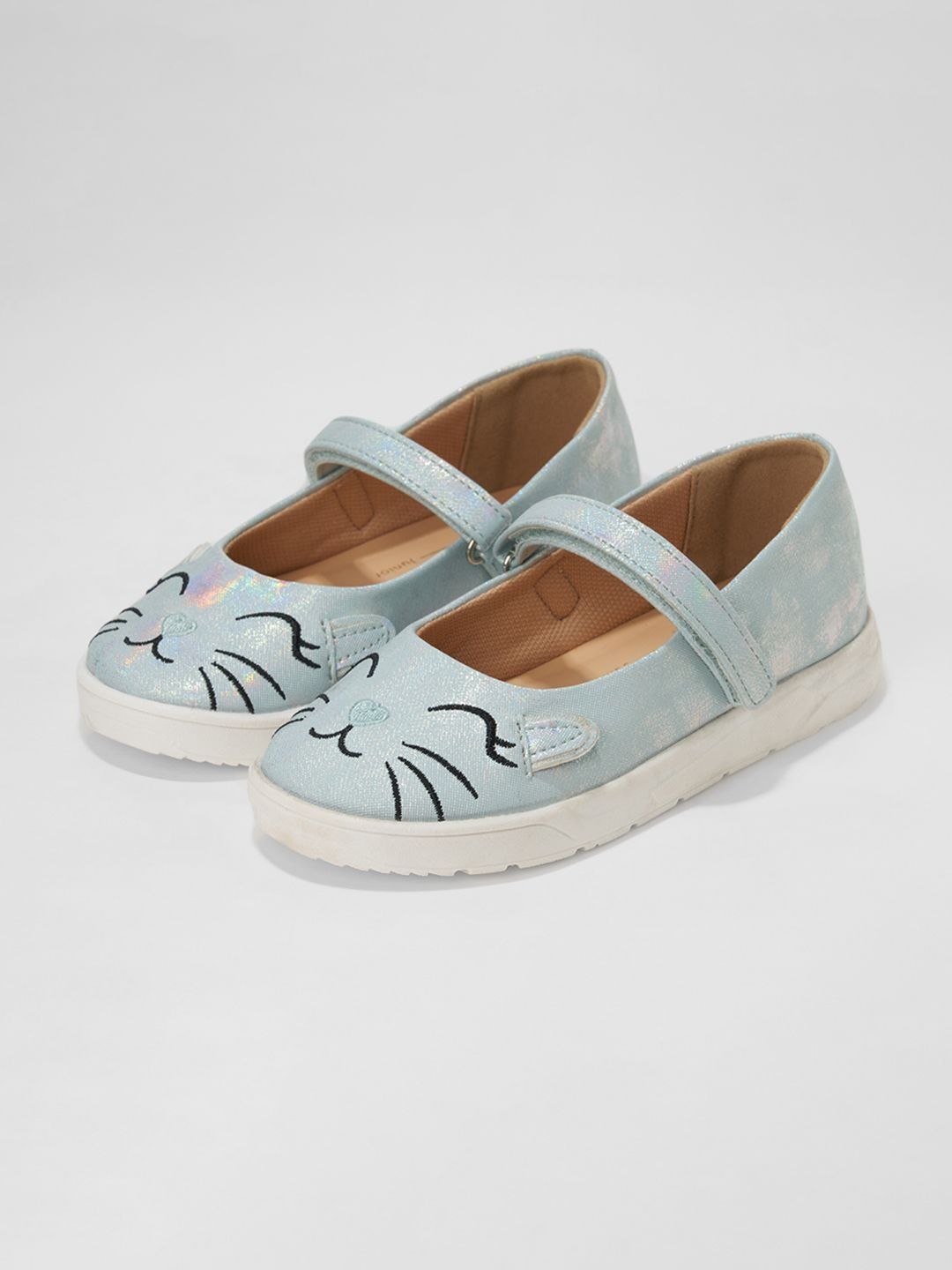 Pantaloons Junior Girls Textured PU Sneakers-picture-2