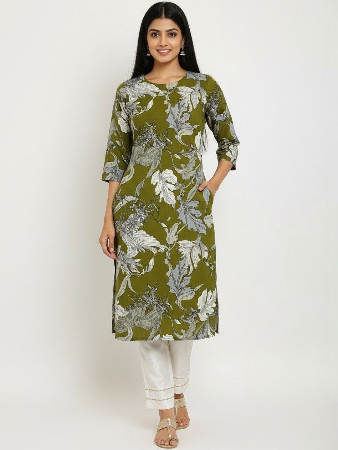 SZN Women Printed Crepe Blend Kurta-picture-46