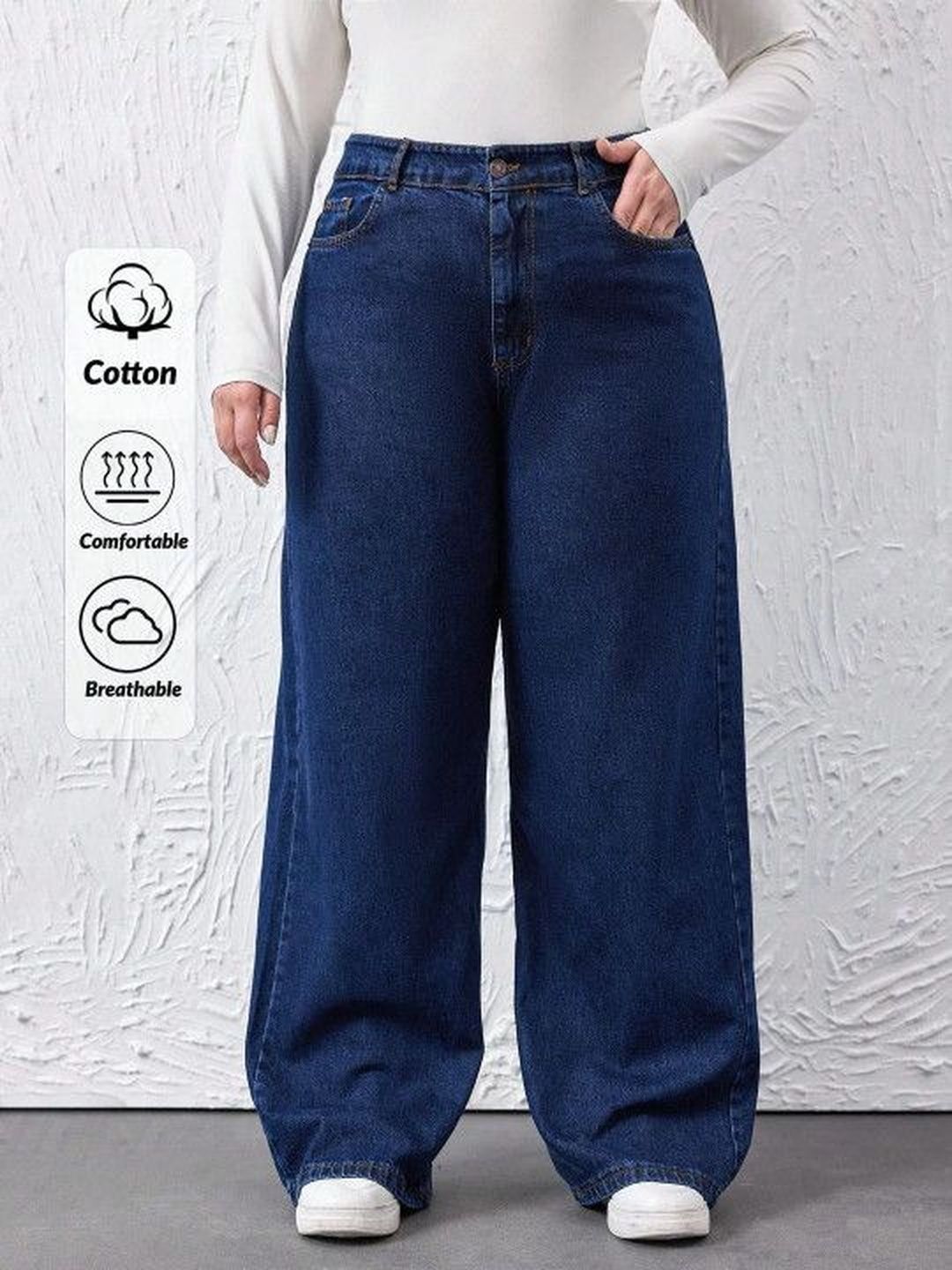VBEAUTI Women Jean Wide Leg High-Rise Stretchable Jeans-image-31