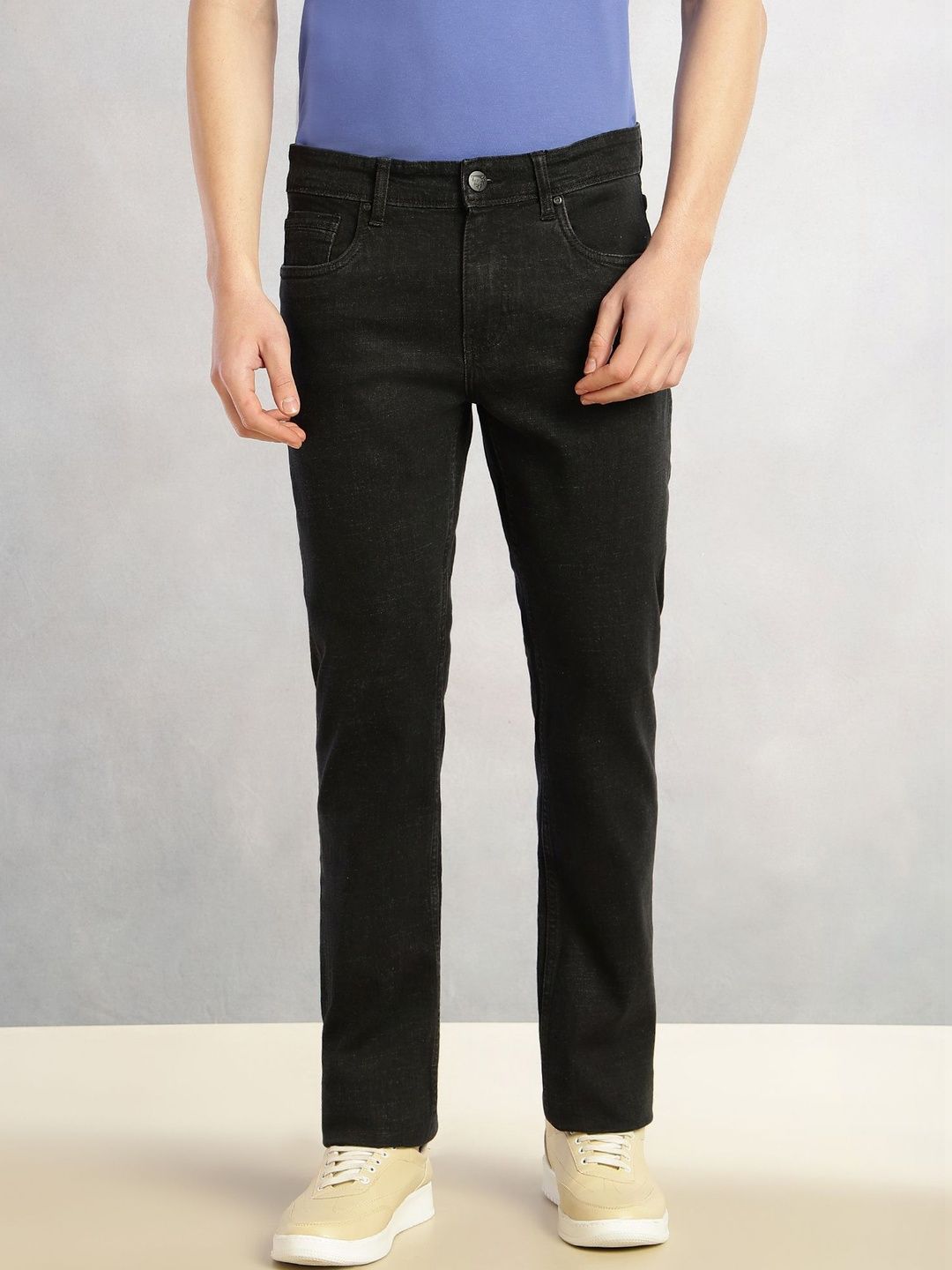 Thomas Scott Men Smart Straight Fit Mid-Rise Stretchable Jeans-picture-30