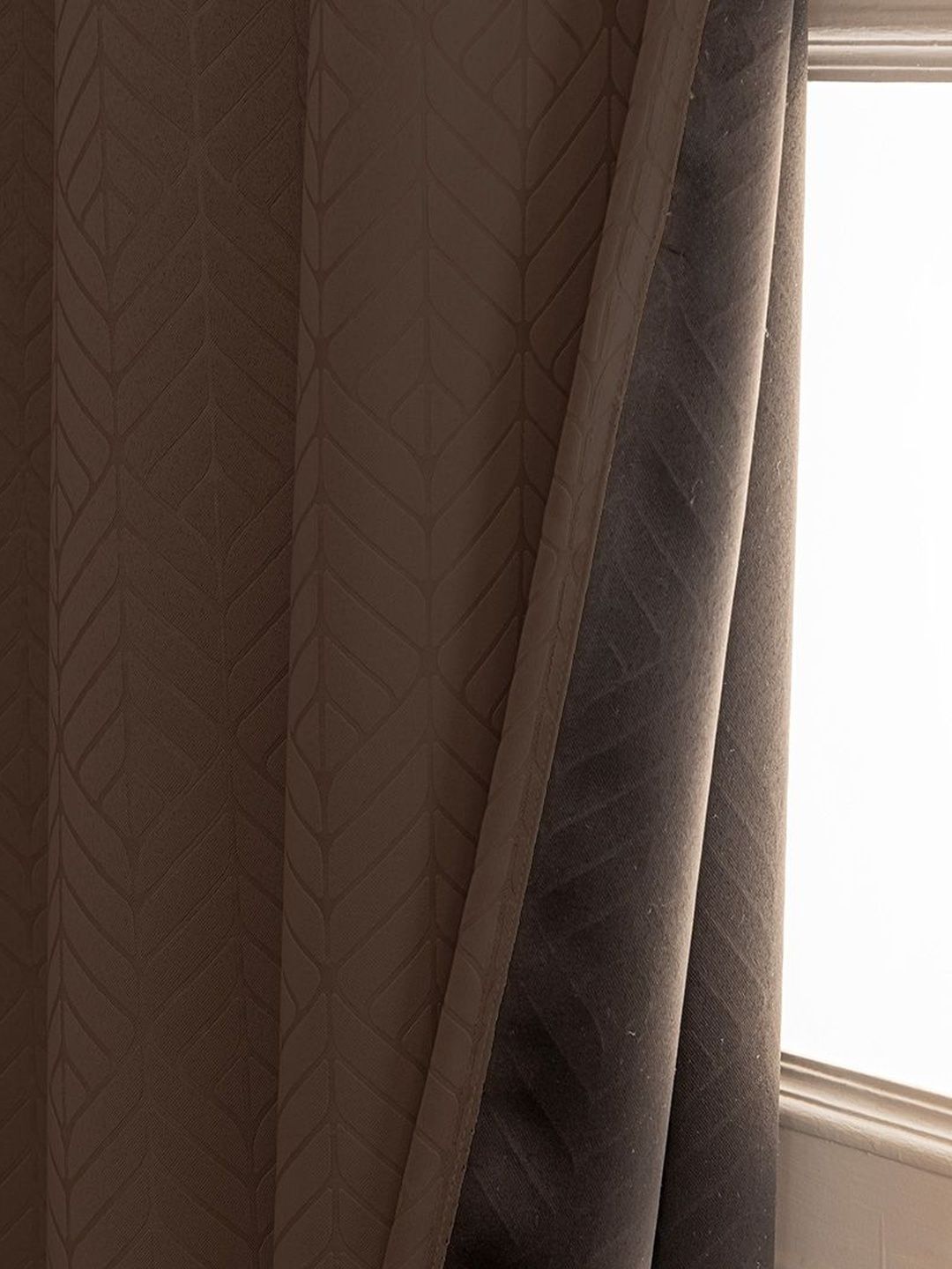 HOMEMONDE Brown Set of 2 Black Out Window Fashion-picture-42