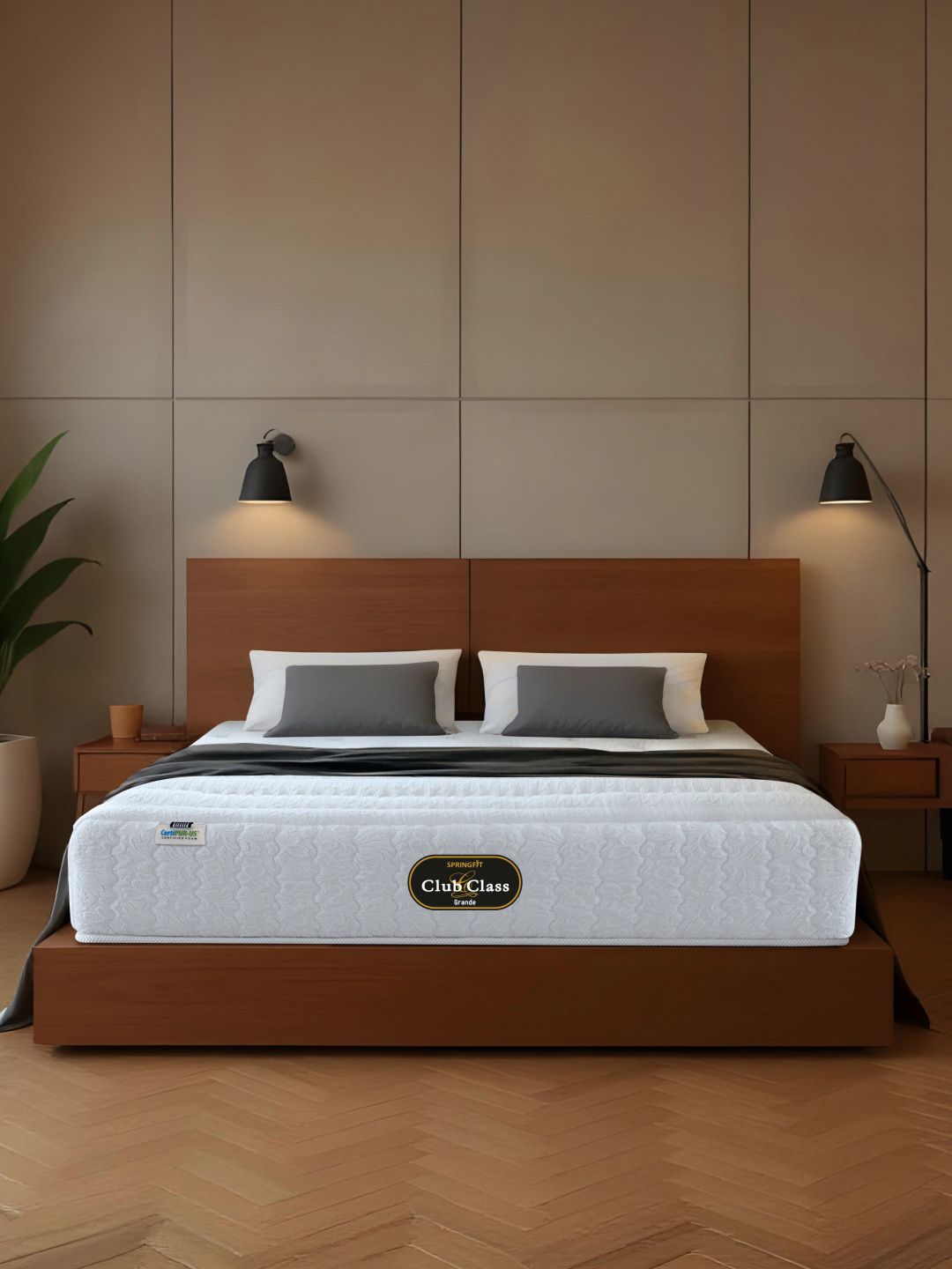Springfit Club-Class White Quilted Orthopedic Queen Size Mattress-picture-37