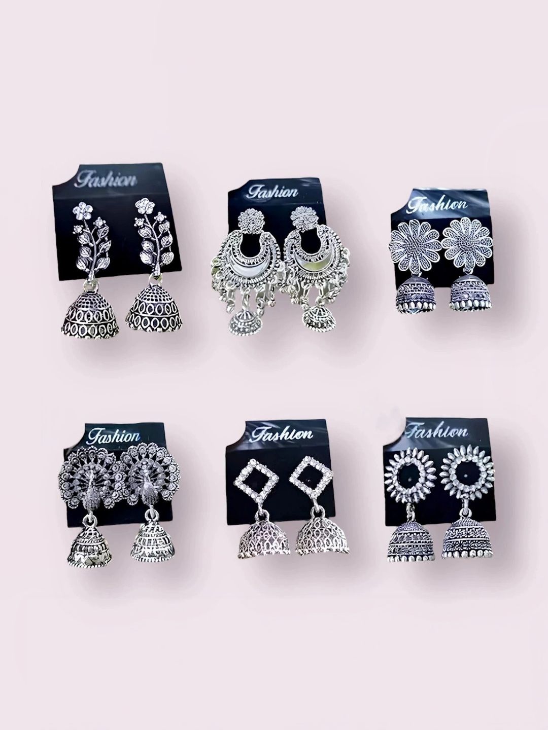 HELMONT Geometric Jhumkas Earrings-picture-43