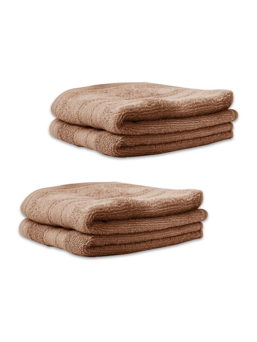 Layers Brown 4Pcs Pure Cotton 450 GSM Hand Towel-image-46