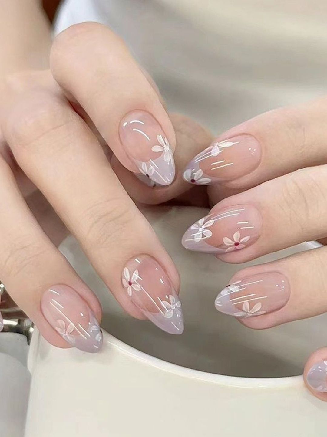 The Pink Truck Set Of 24 Reusable Artificial Press On Nails - Lavender Mist-image-32