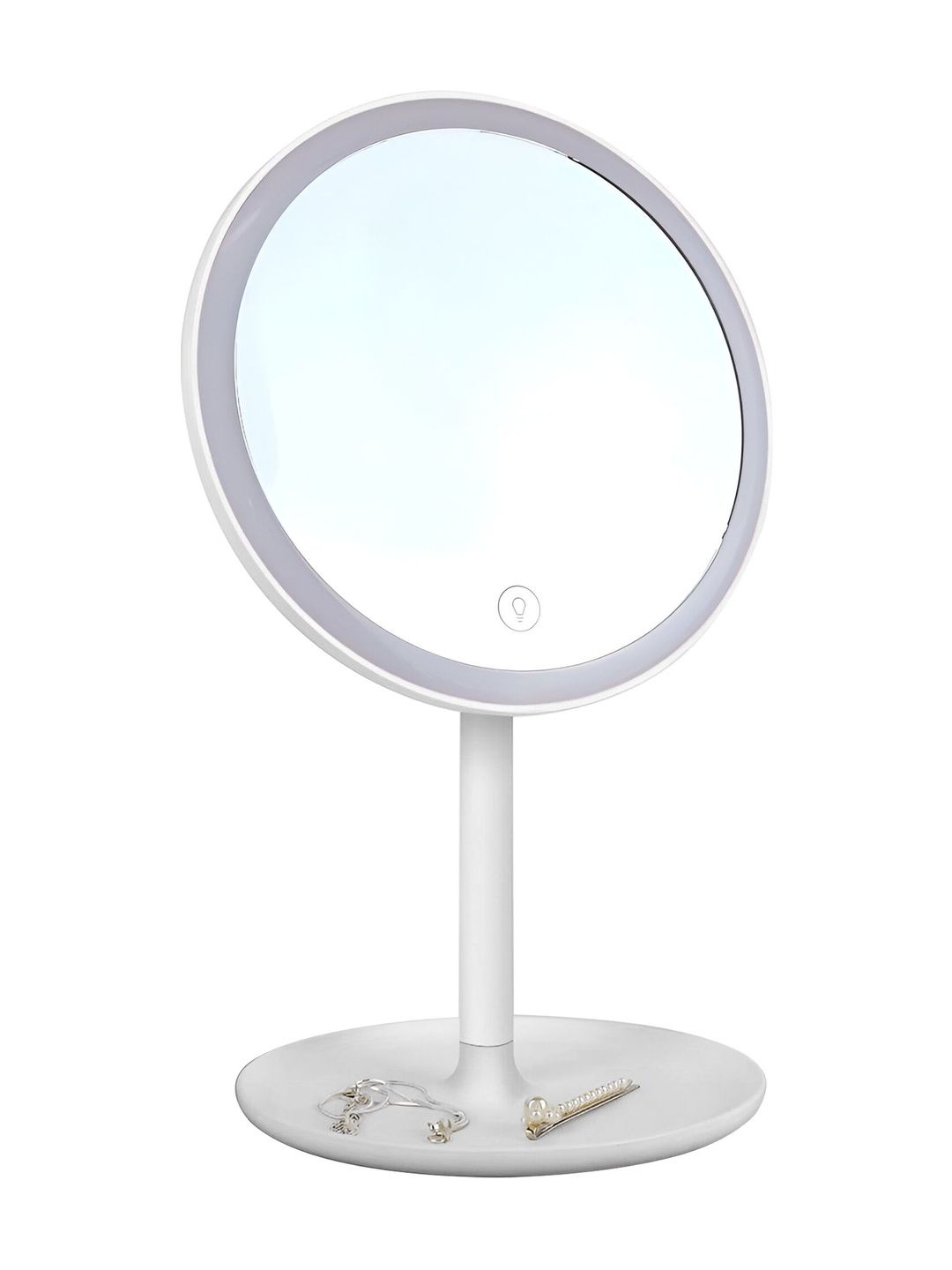 prime pick White Round Makeup Table Top Mirror-image-30
