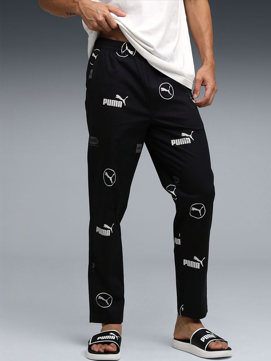 Puma Men's Comfort Weave Printed Lounge Pants-picture-17