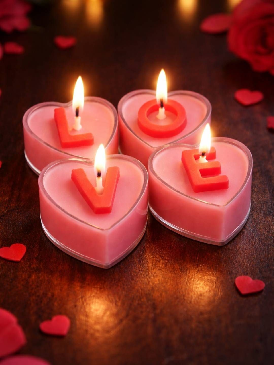 Art Street Pink & Pink 4 pieces Tea Light Candle-picture-46