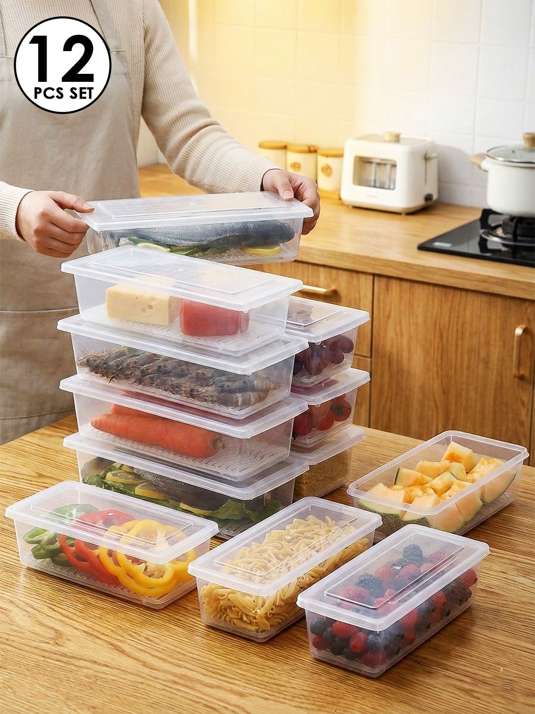Story@home Transparent Set of 6 Regular Core Organisers-picture-14