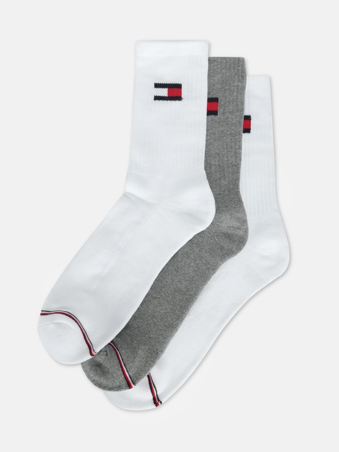 Tommy Hilfiger Men Pack of 3 Cotton Assorted Calf Length Socks-picture-46