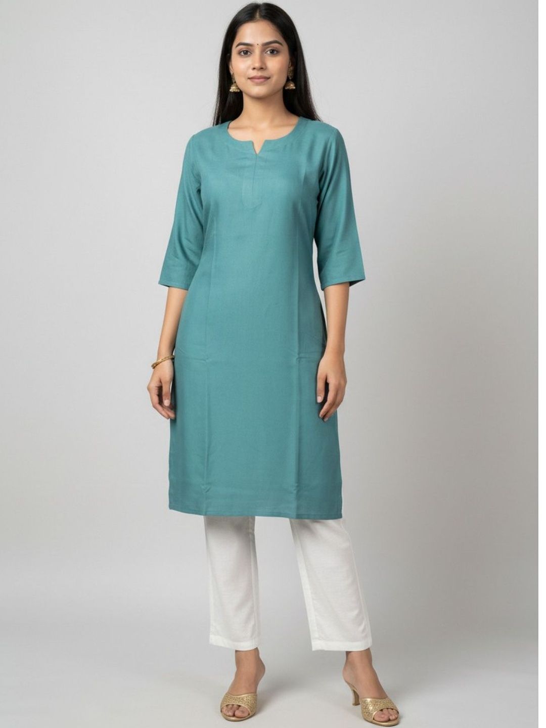 SILK N STYLES V-Neck Kurti-picture-21
