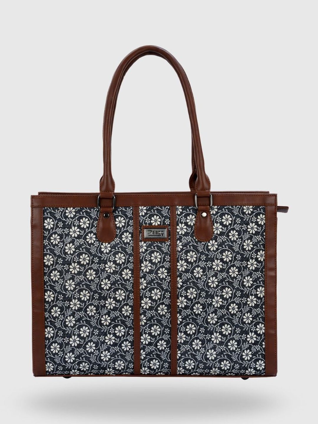 ZEBCO BAGS Floral Printed Structured Tote Bag-picture-13