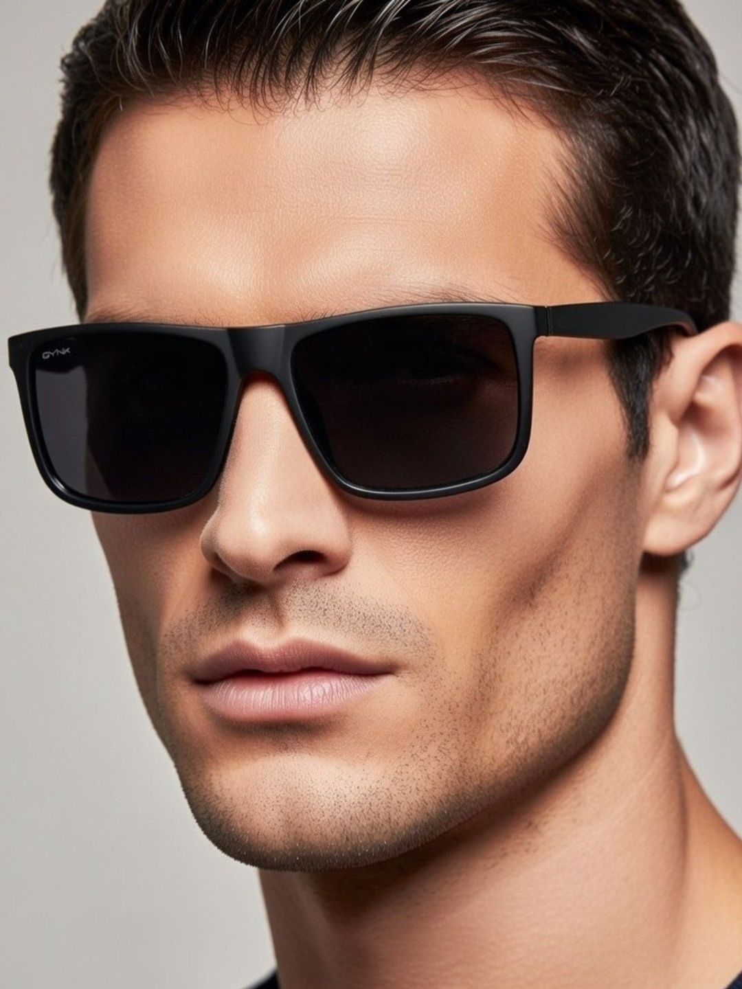 GYNK Men Black Lens & Black Square Sunglasses with-image-37