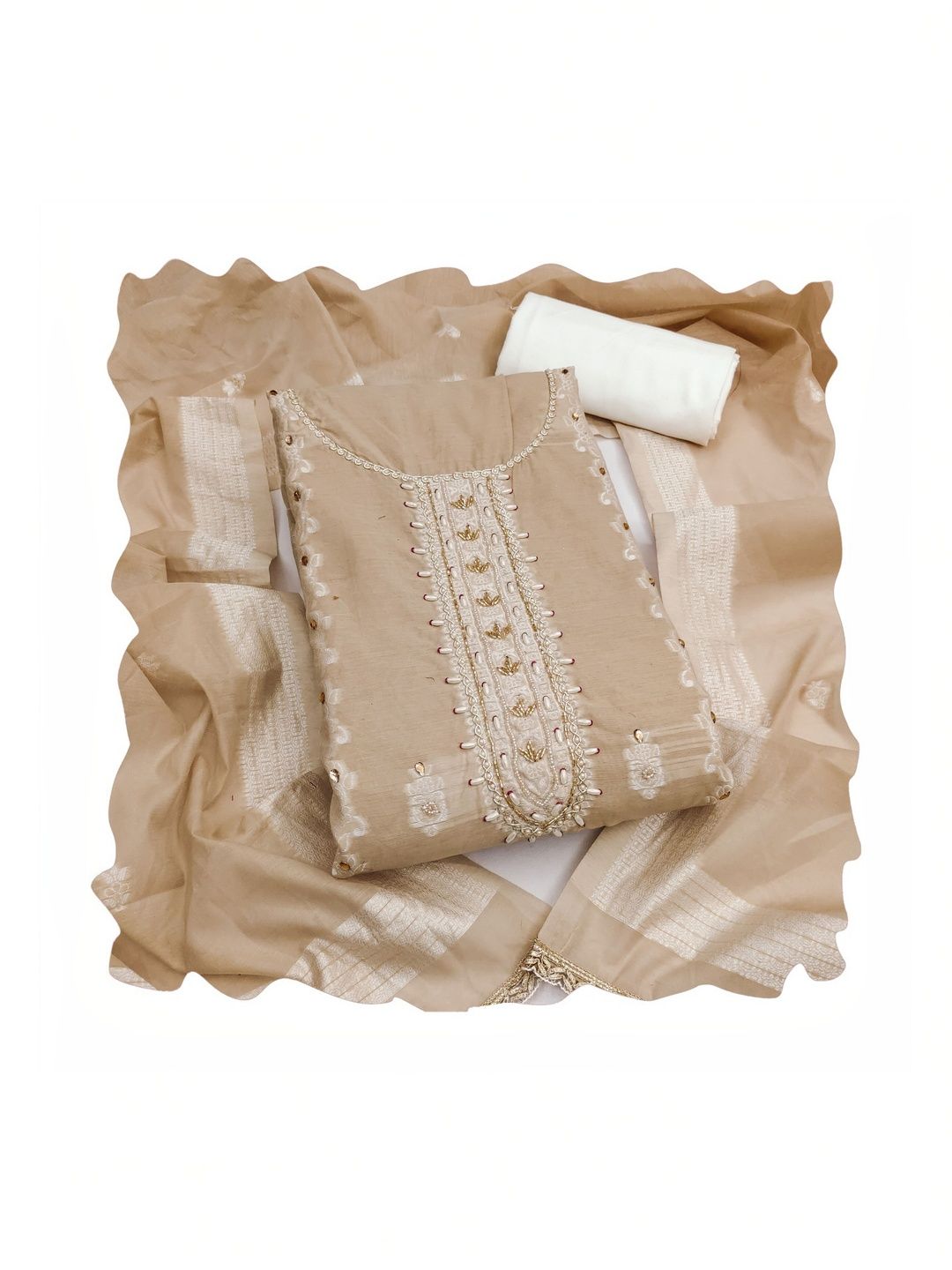 Maroosh Embellished Unstitched Dress Material-picture-27