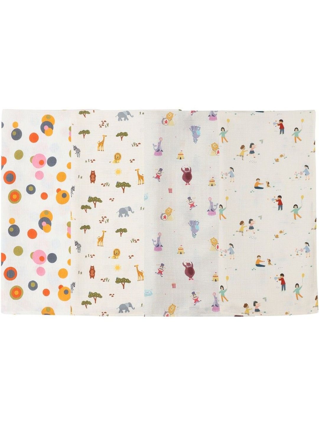 DULAAR Set Of 4 Infants Printed Organic Cotton Swaddle-image-7