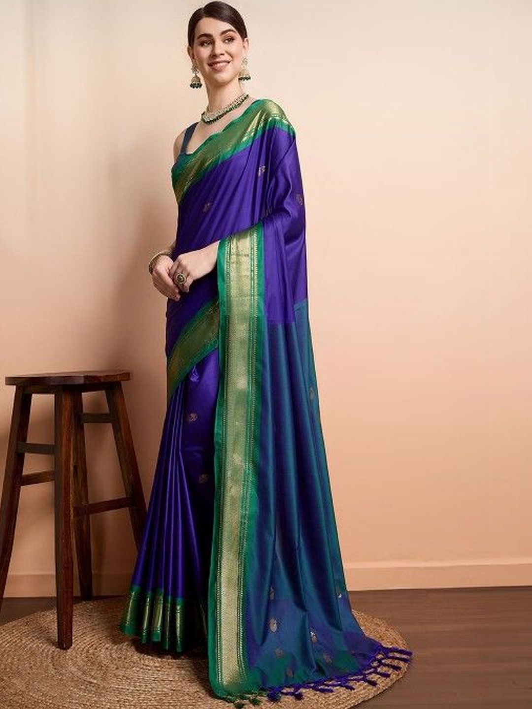 KALINI Woven Design Zari Art Silk Kanjeevaram Saree-picture-34