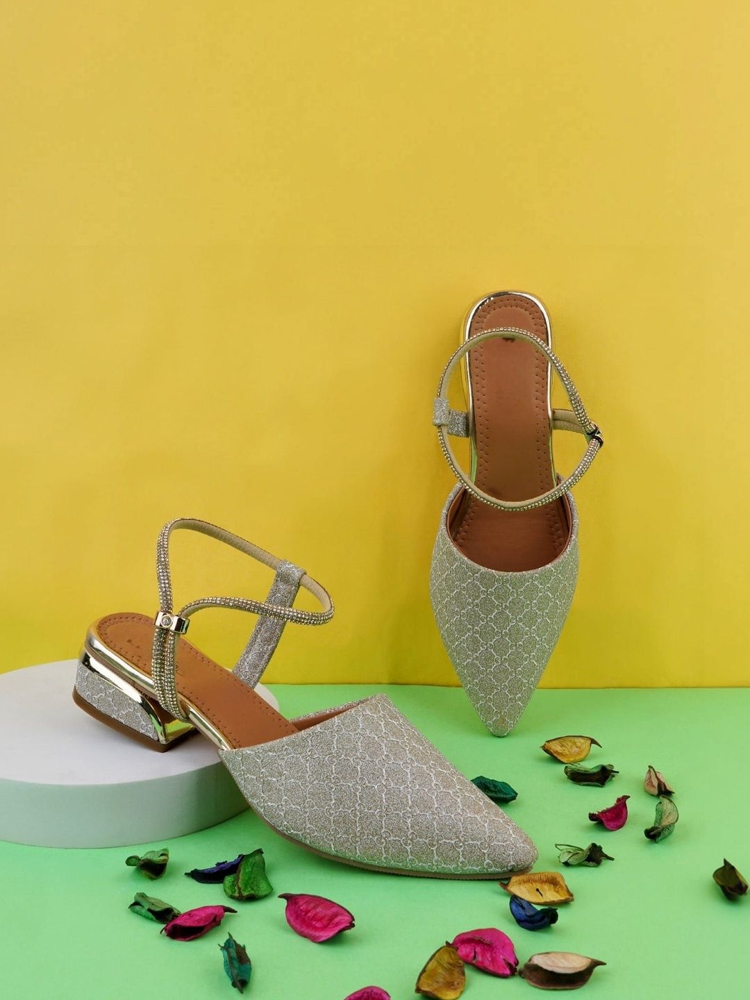 LMG Lifestyle Girls Textured Party Block Sandals-image-31