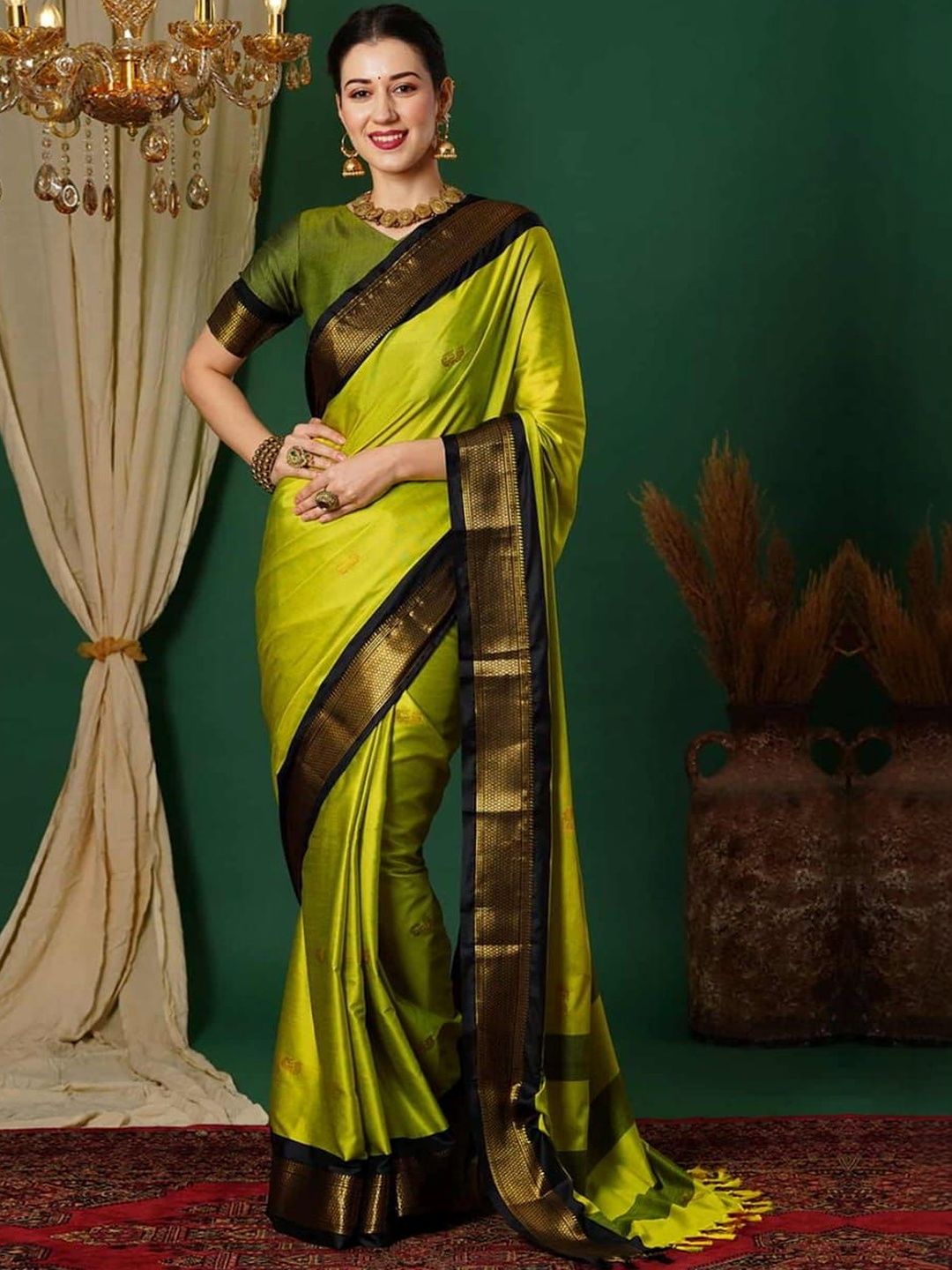 KALINI Woven Design Zari Pure Silk Handloom Kanjeevaram Saree-picture-39