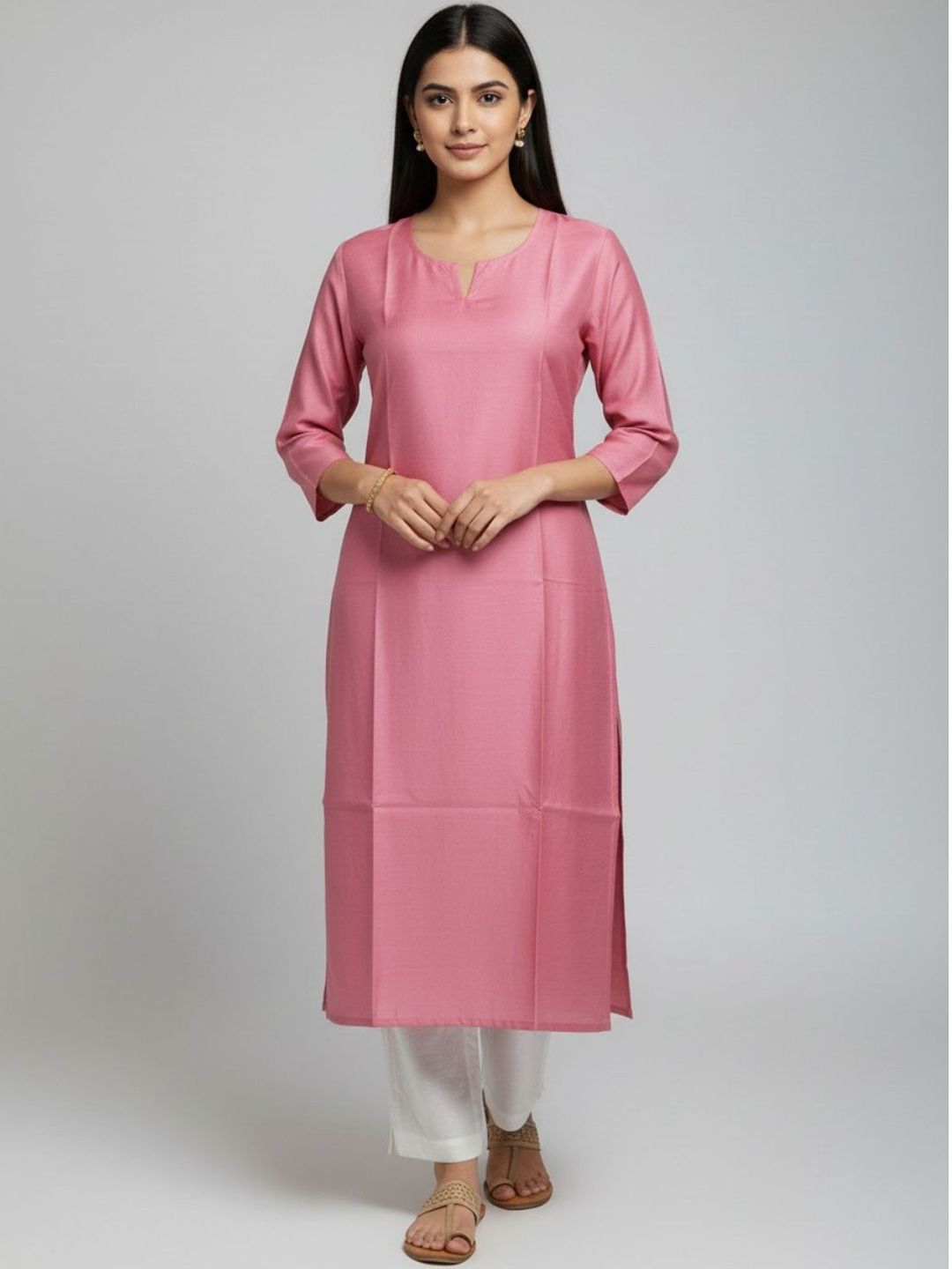SILK N STYLES V-Neck Kurti-picture-14