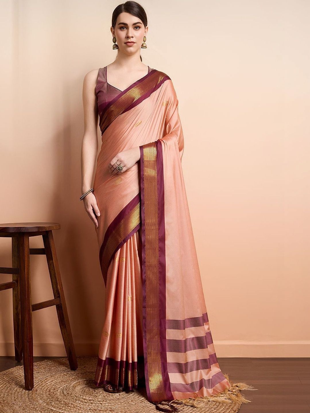 KALINI Woven Design Zari Art Silk Kanjeevaram Saree-picture-32