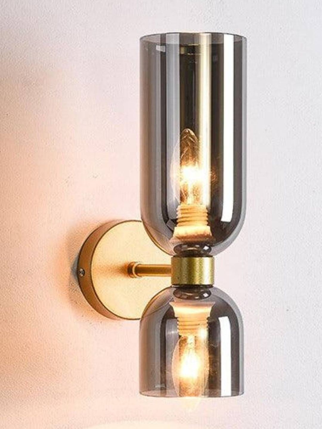 Stello Grey Metal Contemporary Cylinder Shaped Wall Lamp-picture-21