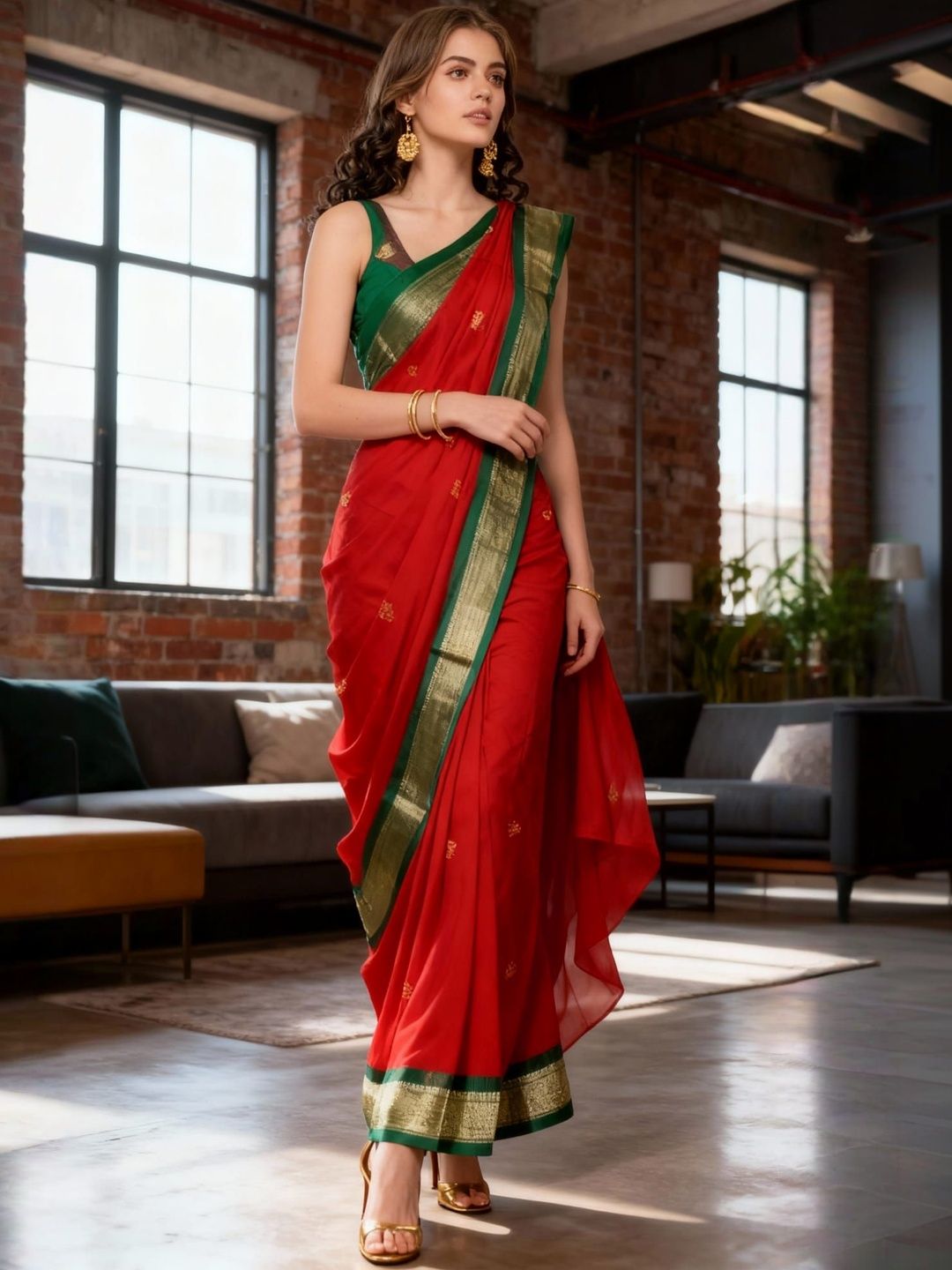 KALINI Embellished Zari Art Silk Kanjeevaram Saree-image-38