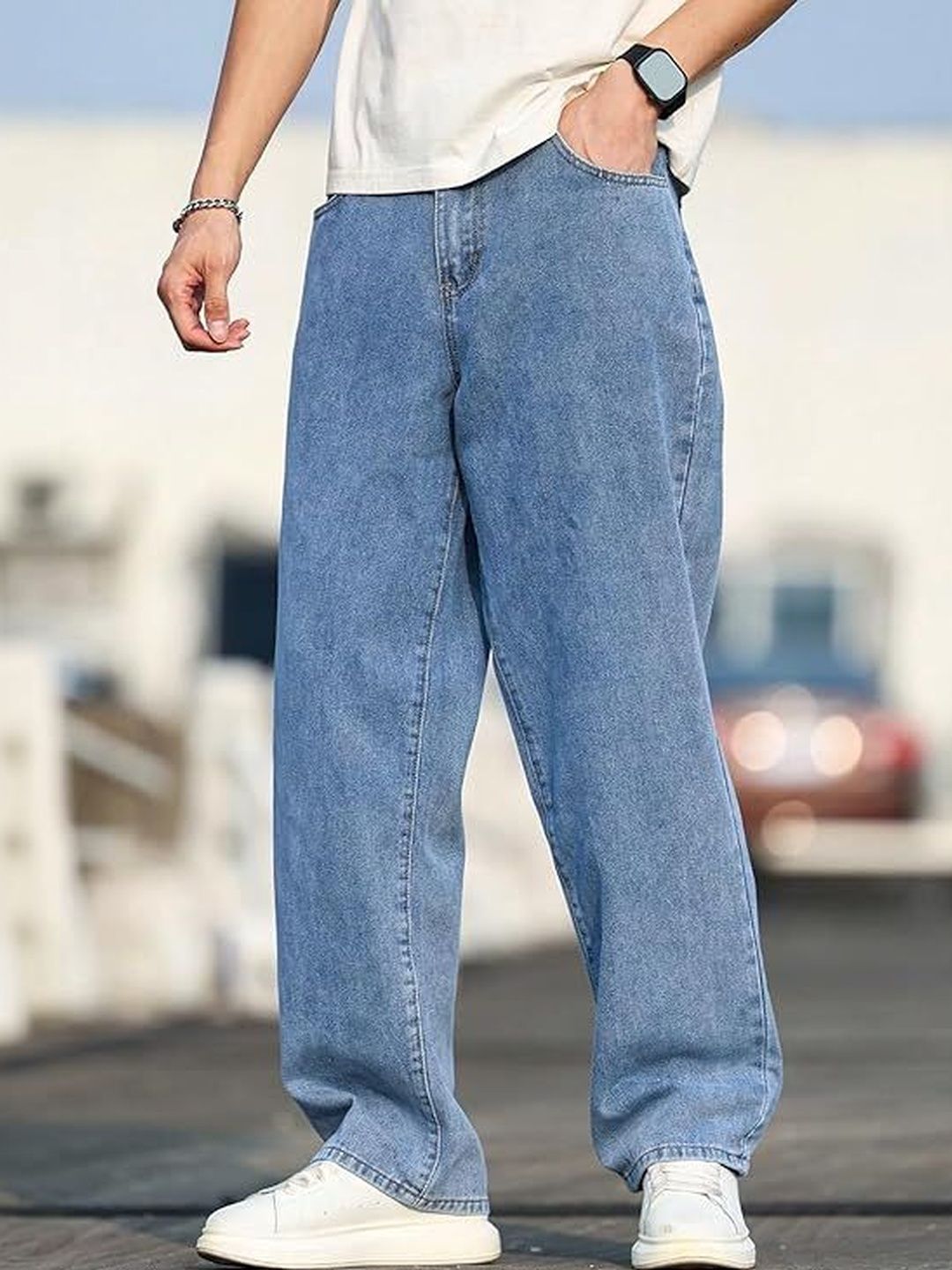 Belvog Men High-Rise Light Fade Stretchable Jeans-picture-45