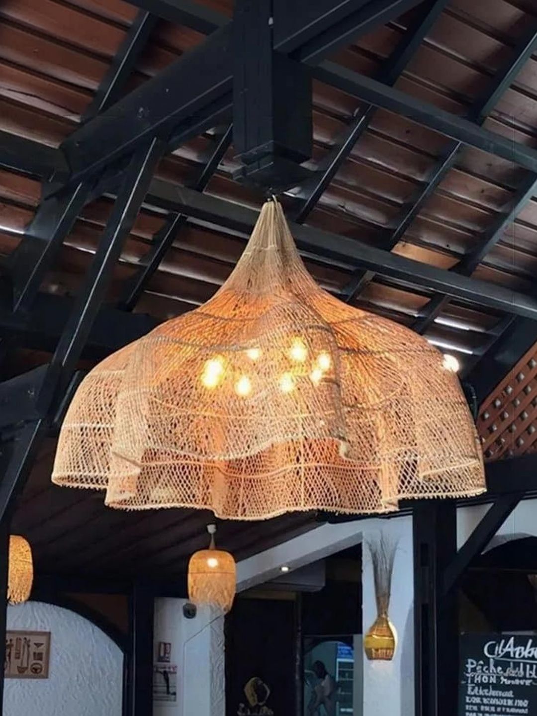 BALBENI Beige & Cream-Coloured Textured Ceiling Lamp-picture-19