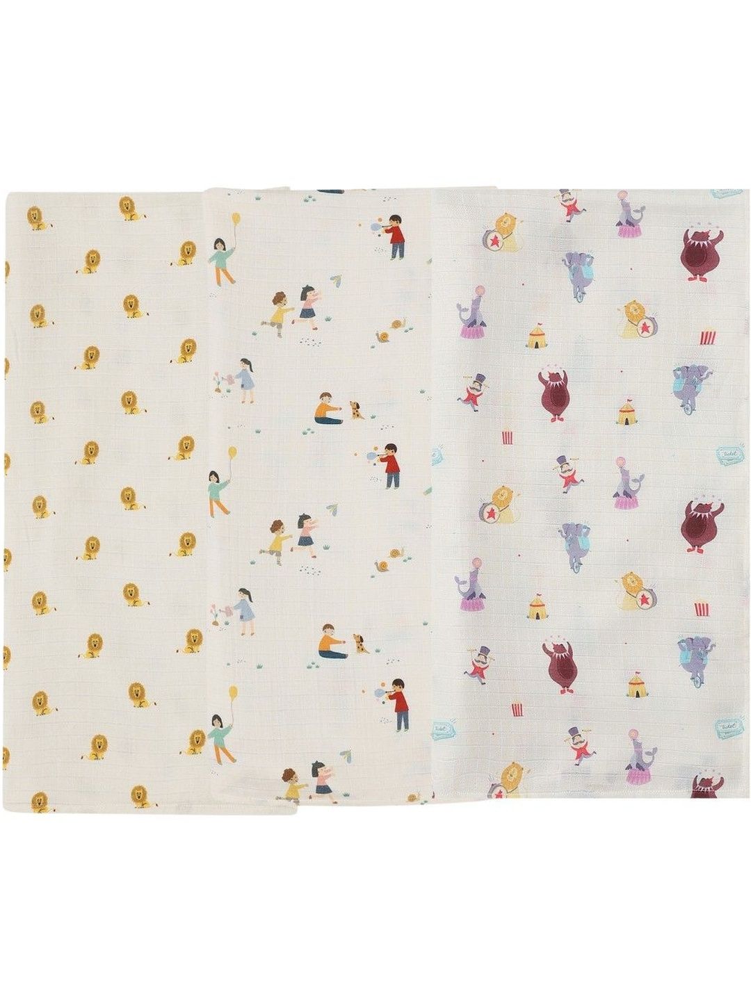 DULAAR Set Of 3 Infants Printed Organic Cotton Swaddle-picture-21