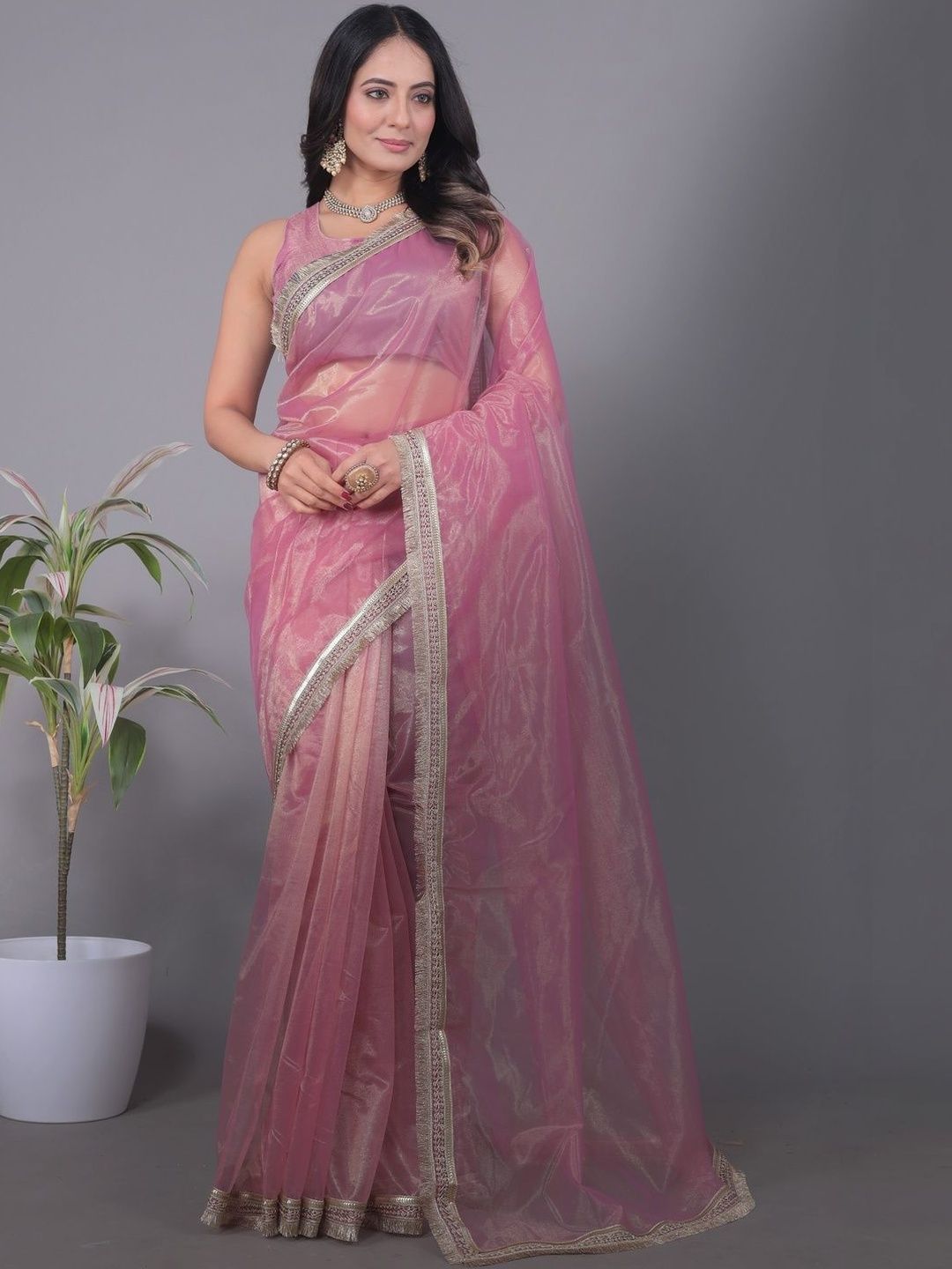 KALINI Woven Design Zari Net Saree-picture-26