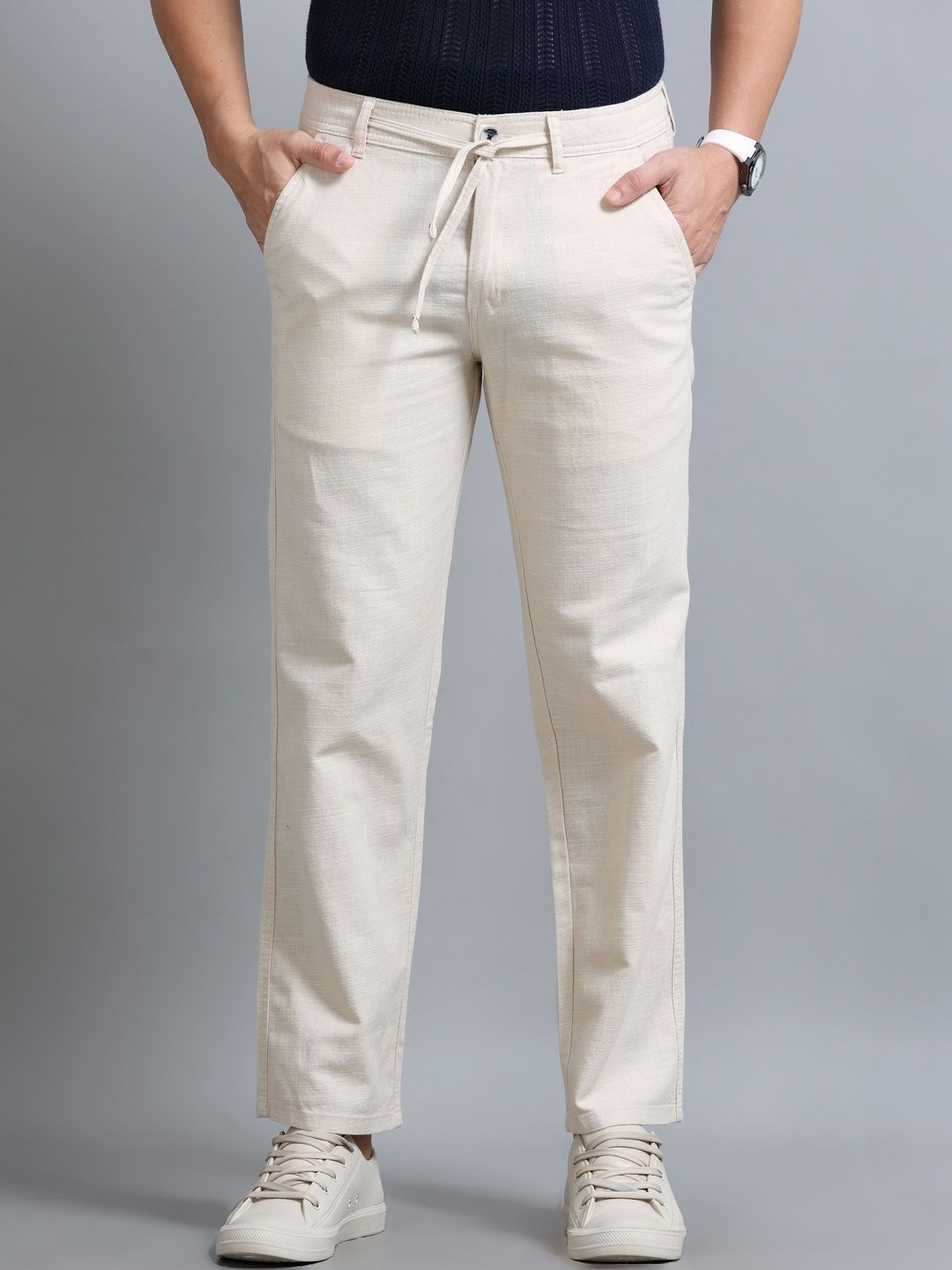 The Roadster Lifestyle Co Relaxed-Fit Mid-Rise Trousers-picture-58