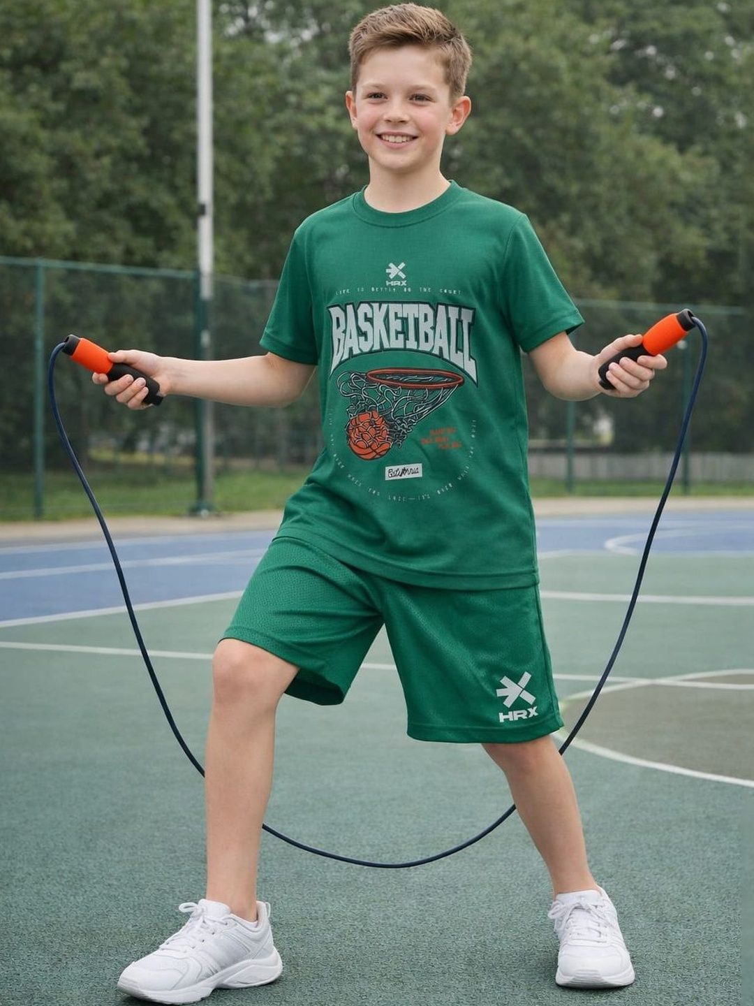 HRX by Hrithik Roshan Boys Printed T-shirt with Shorts-picture-44