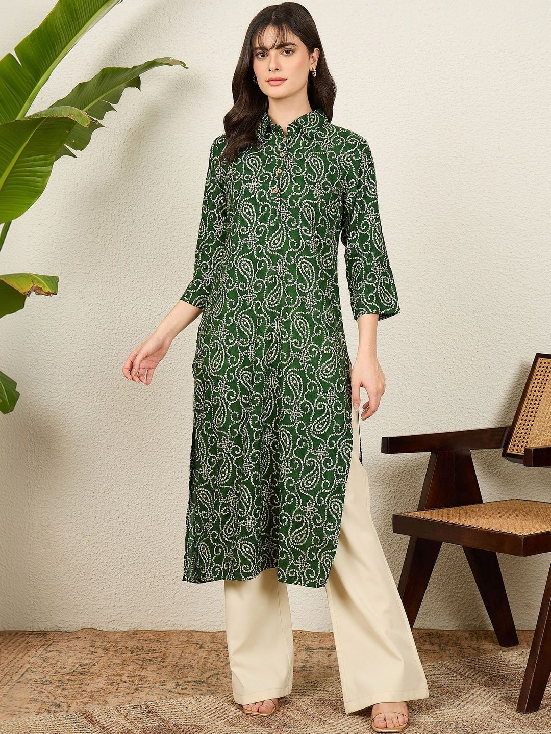 Anouk Women Bandhani Printed Kurta-picture-44