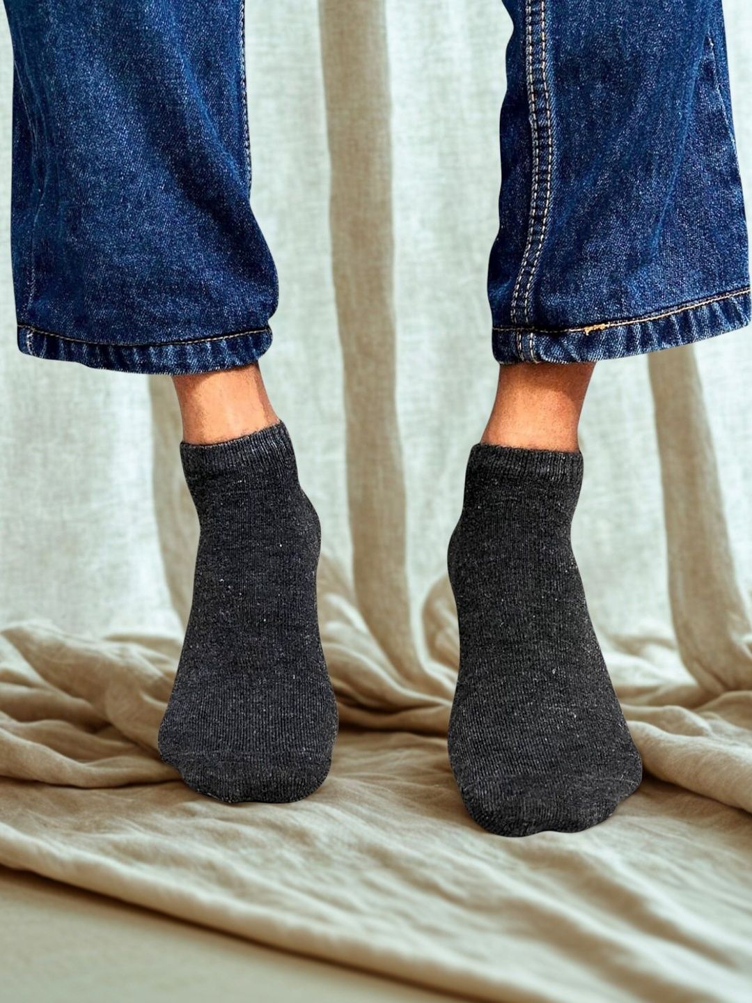 MJE Men Cotton Blend Assorted Ankle Length Socks-picture-24