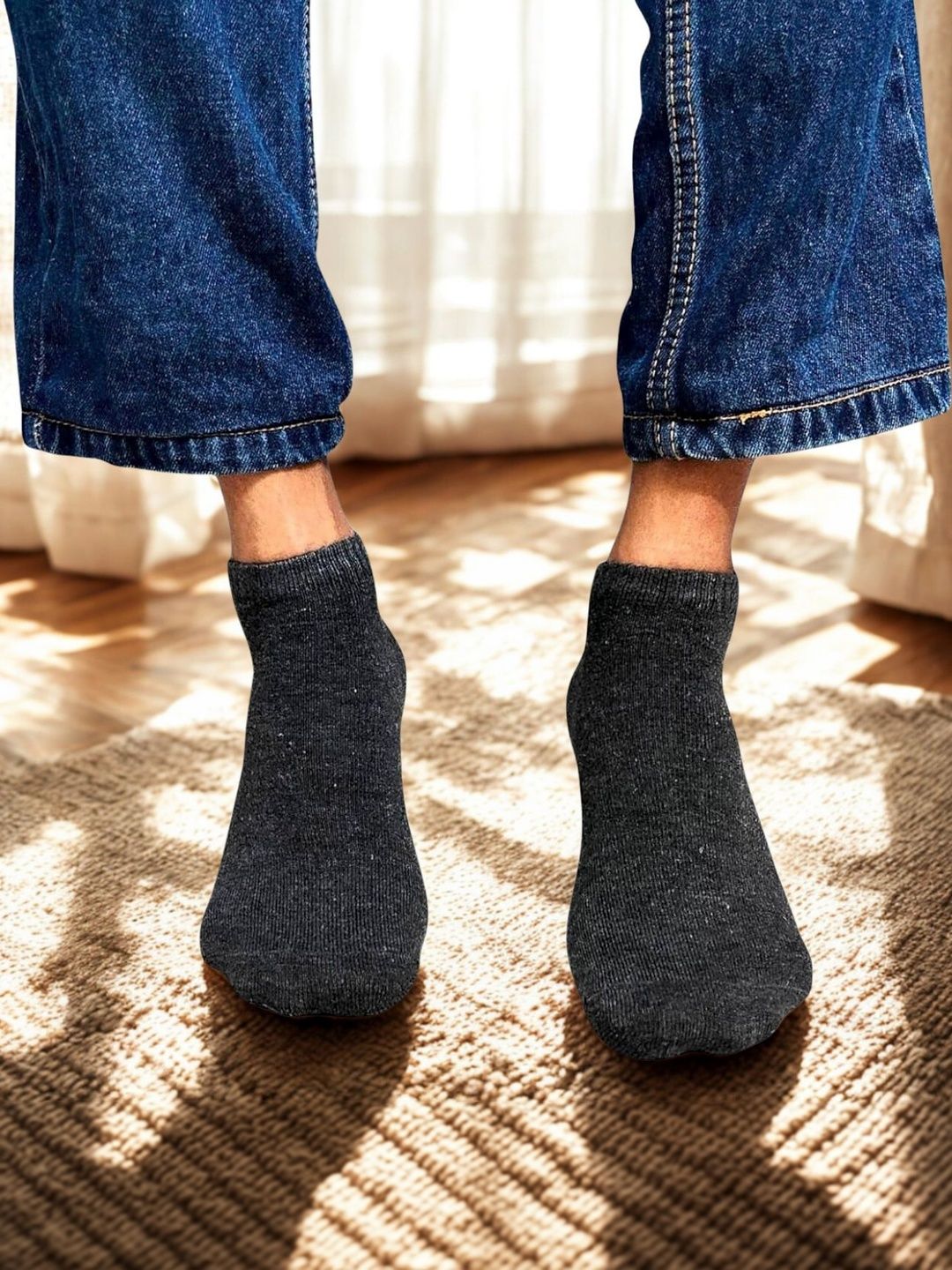 MJE Men Cotton Blend Assorted Ankle Length Socks-image-47
