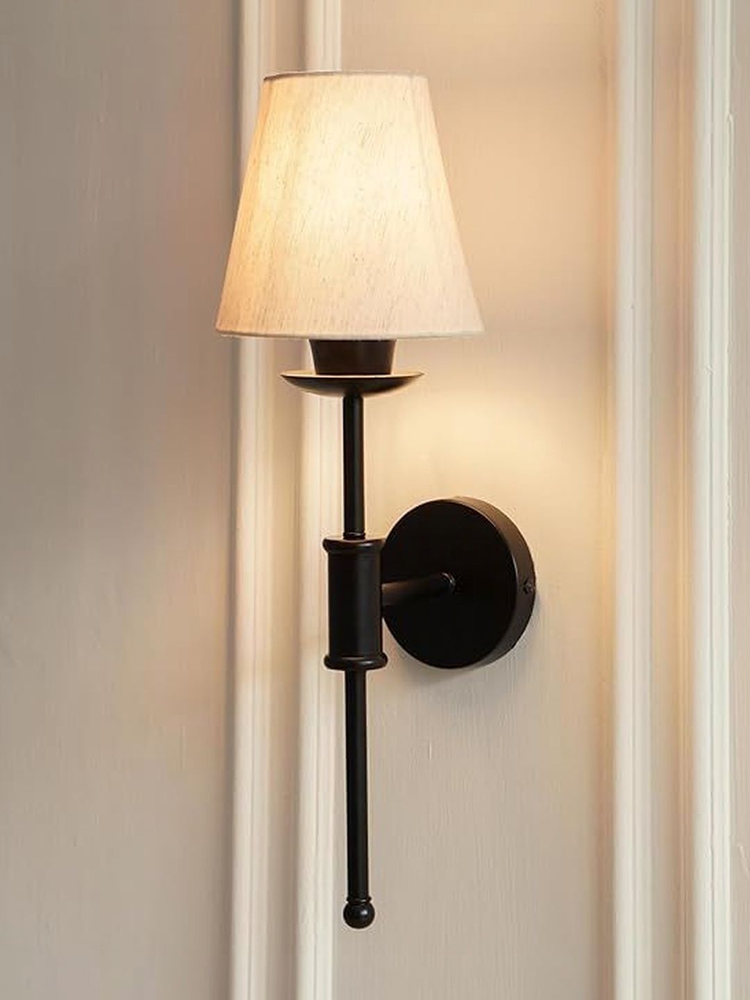 Divine Trends Black & Black Aluminium Contemporary Frustum Shaped Wall Lamp-image-16