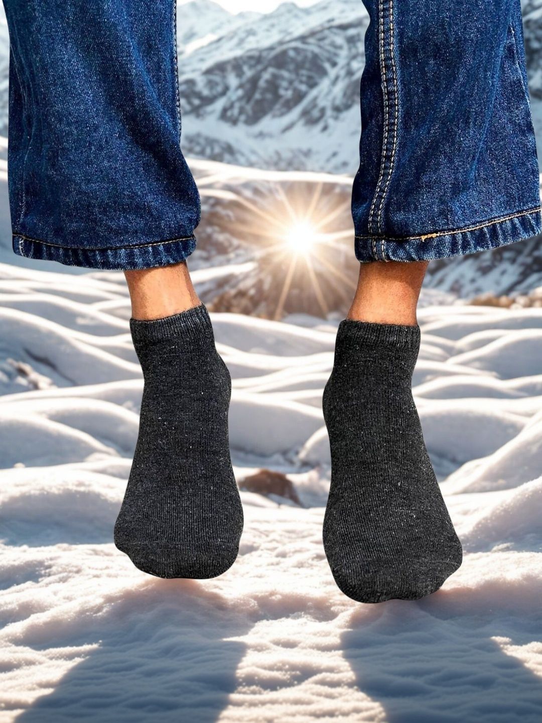 MJE Men Cotton Blend Assorted Ankle Length Socks-image-49