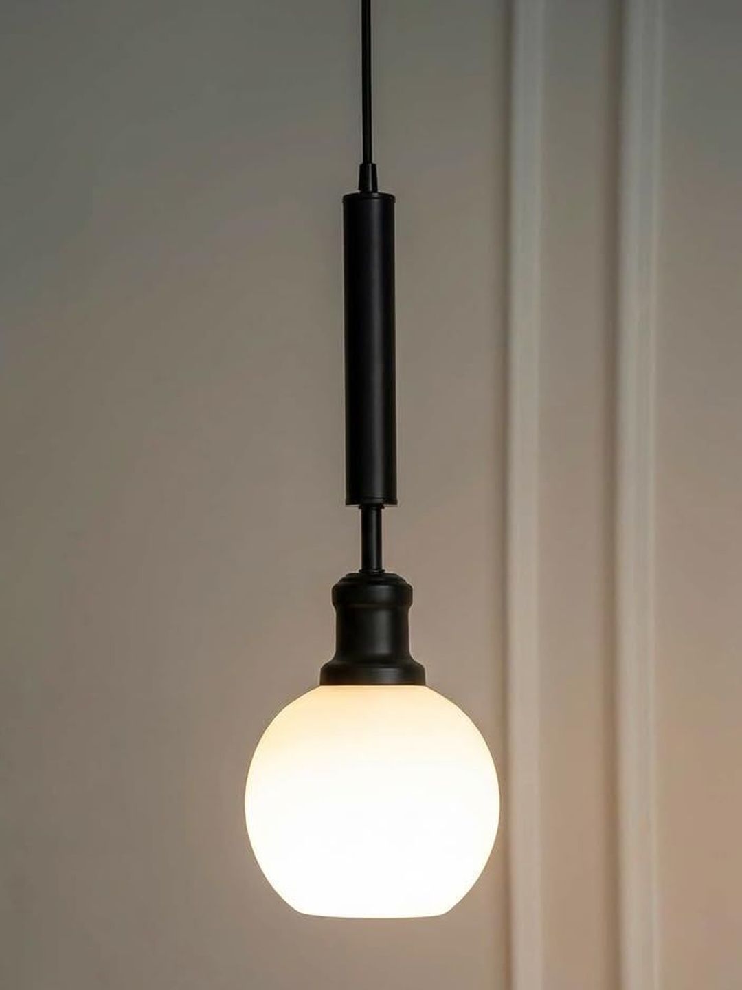 Divine Trends White & Black Glass Contemporary Ceiling Lamp-picture-29