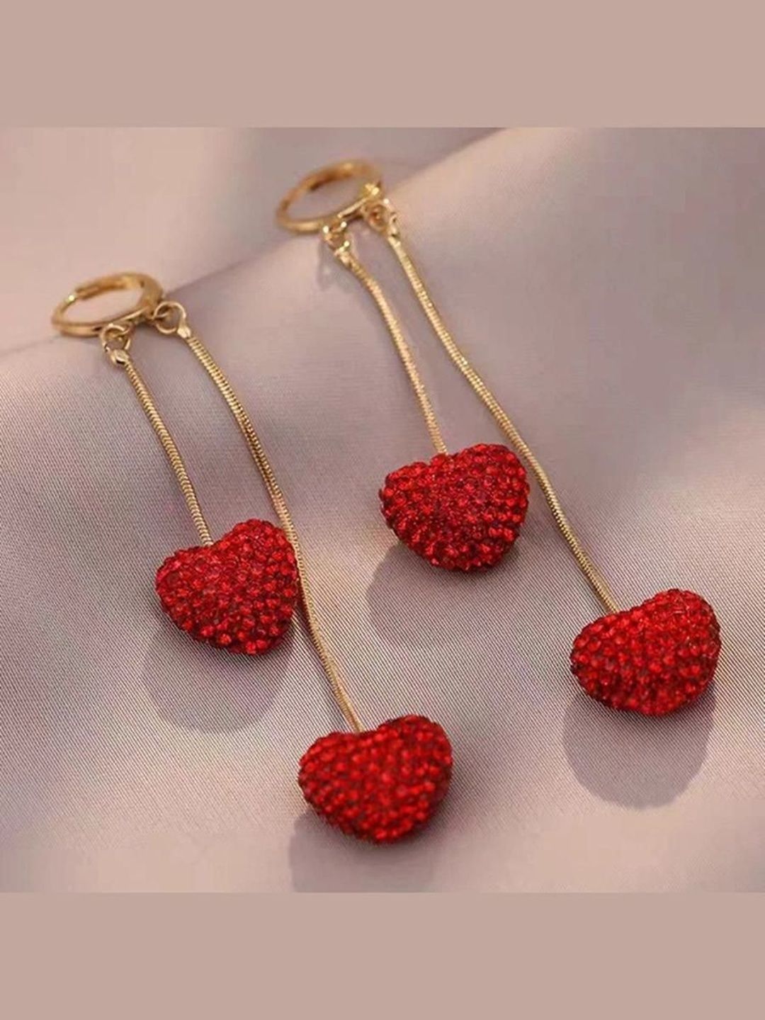 EL REGALO Heart Shaped Drop Earrings-picture-13