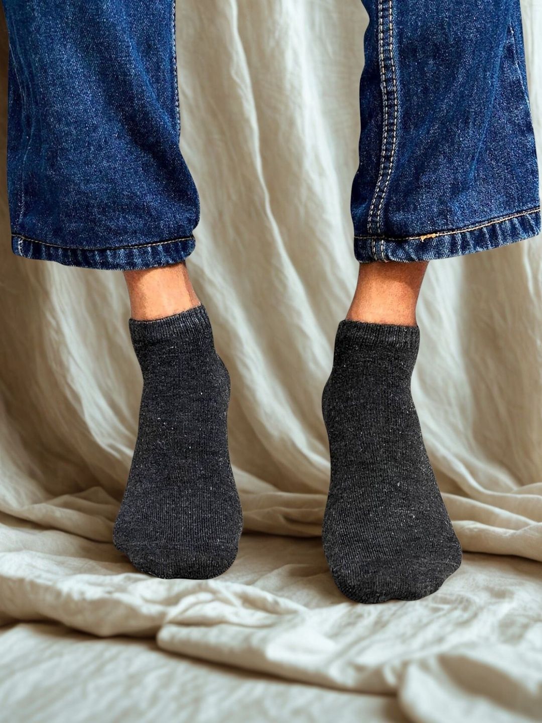 MJE Men Cotton Blend Assorted Ankle Length Socks-image-48
