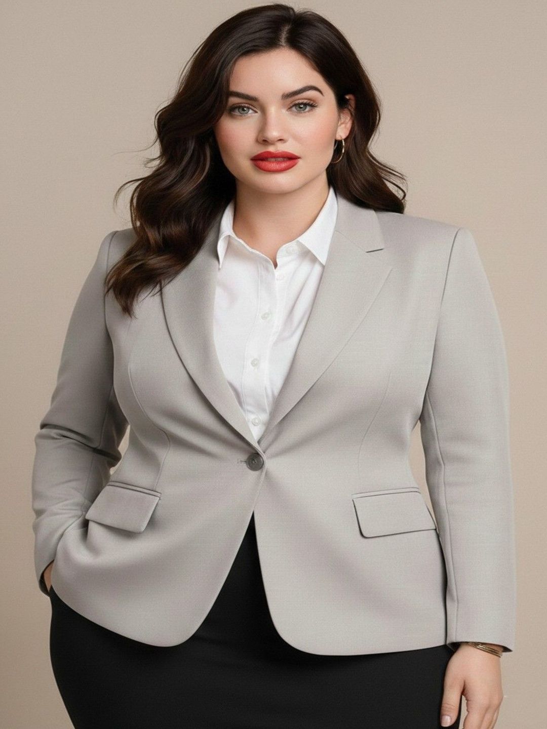 THE FASHION HUB Notched Lapel Single-Breasted Blazers-picture-49