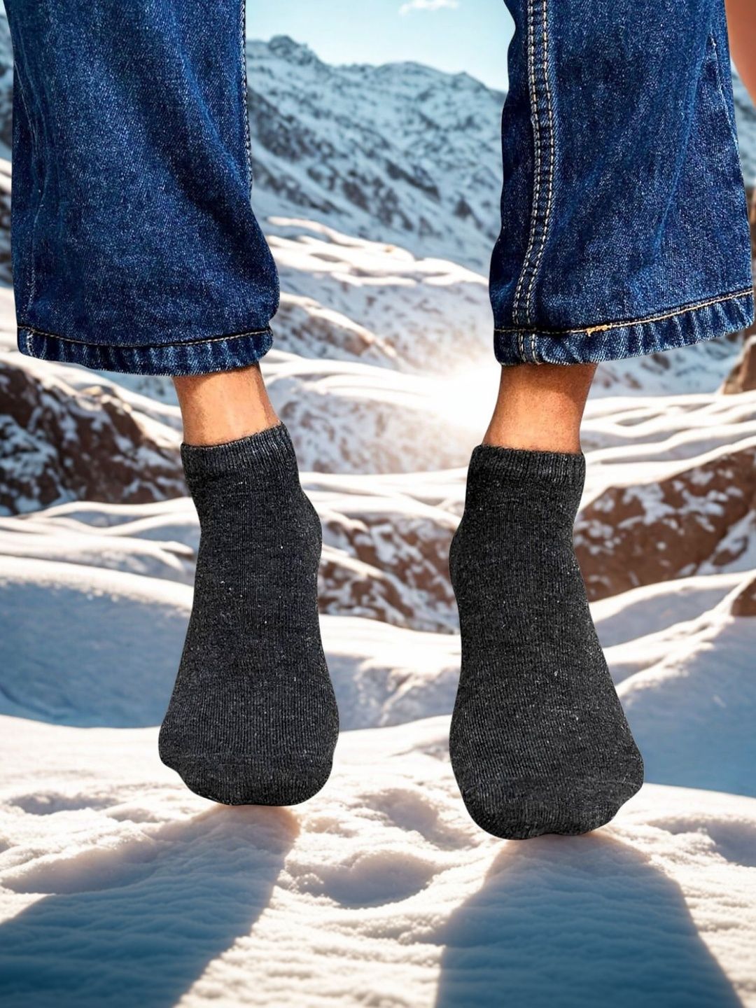 MJE Men Cotton Blend Assorted Ankle Length Socks-picture-25