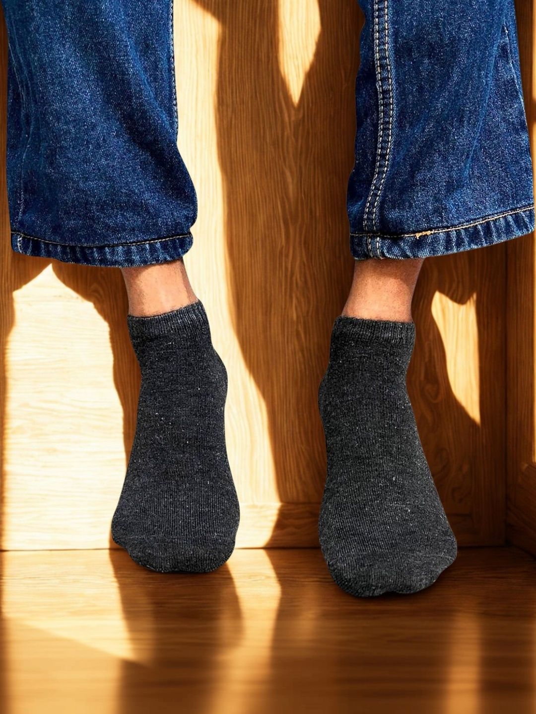 MJE Men Cotton Blend Assorted Ankle Length Socks-image-44