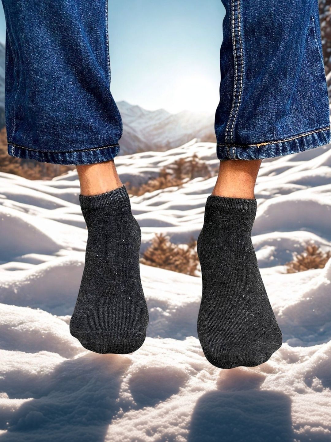 MJE Men Cotton Blend Assorted Ankle Length Socks-image-42