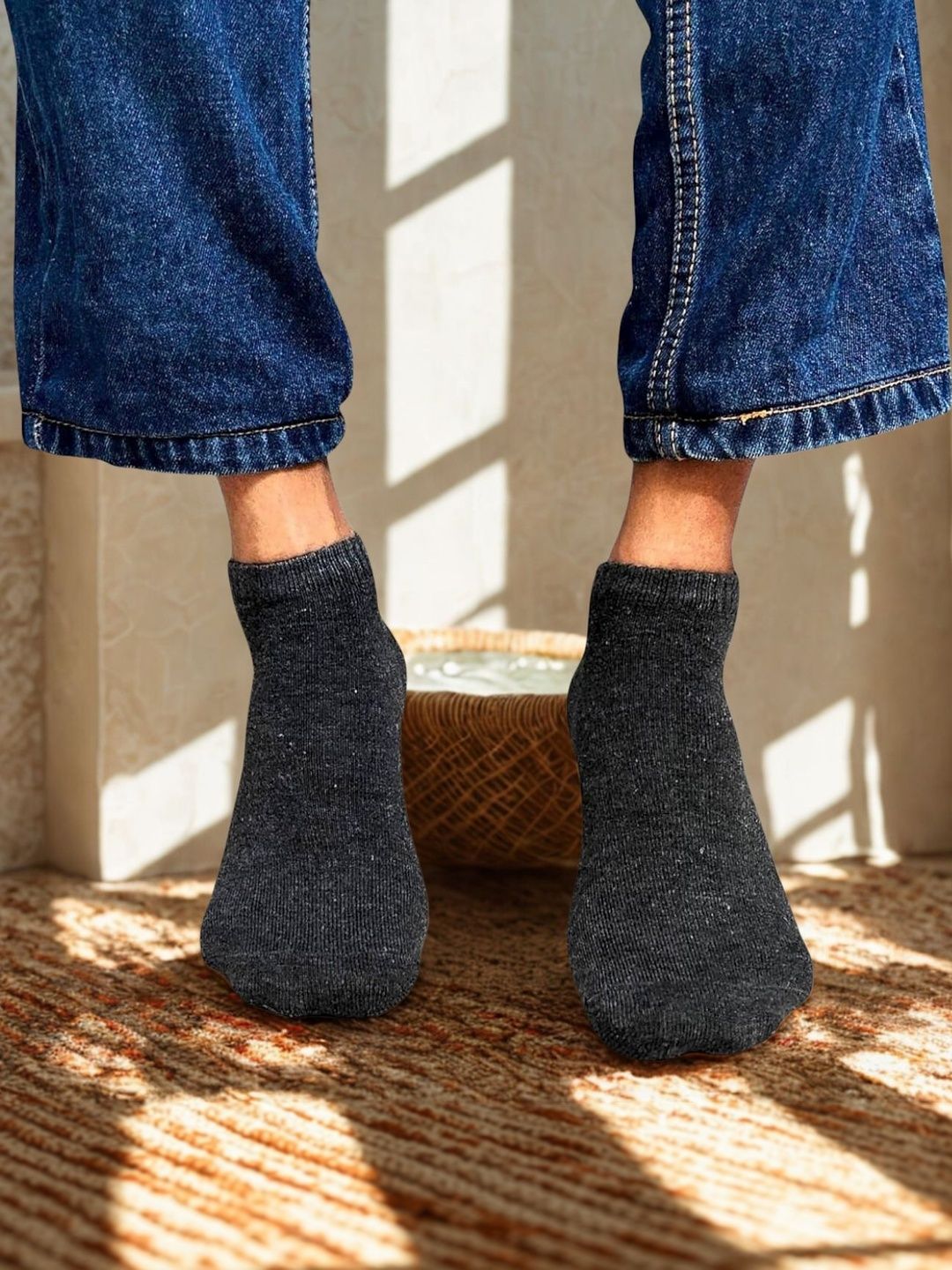 MJE Men Cotton Blend Assorted Ankle Length Socks-picture-30