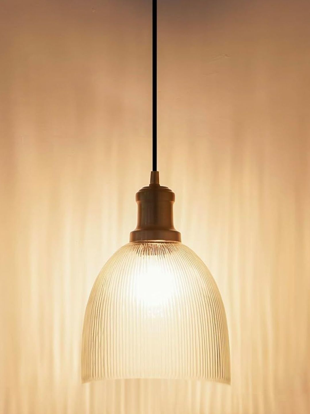 Divine Trends Transparent & Transparent Textured Glass Ceiling Lamp-image-31