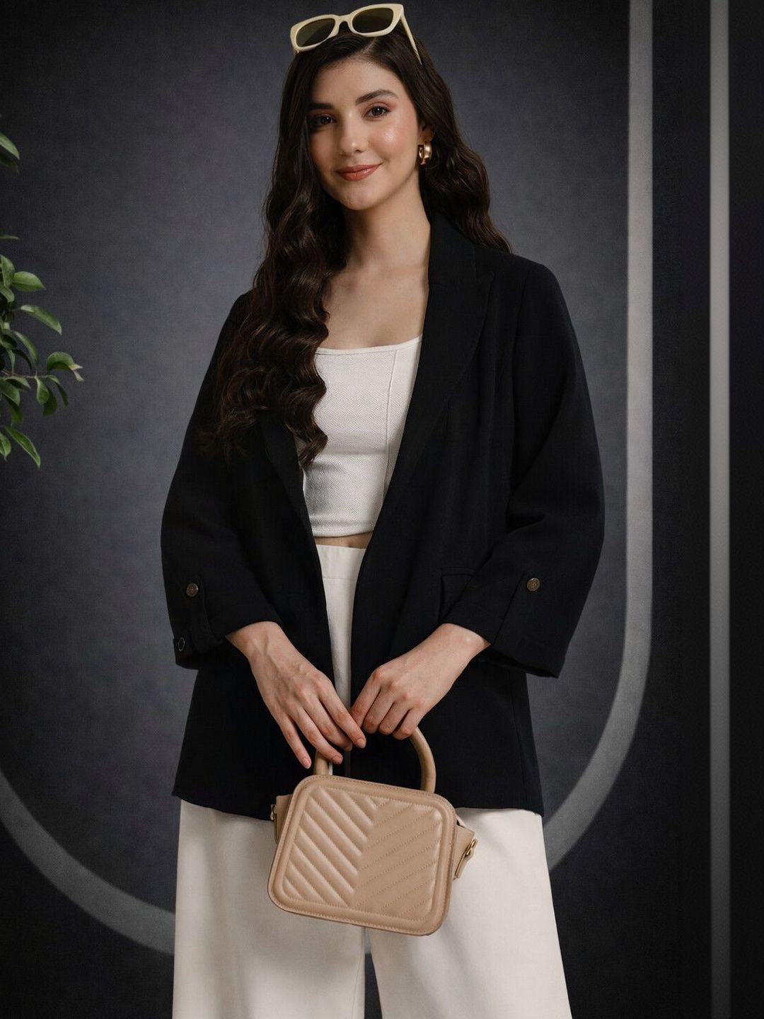 Zastraa Notched Lapel Long Sleeves Single-Breasted Blazers-image-19