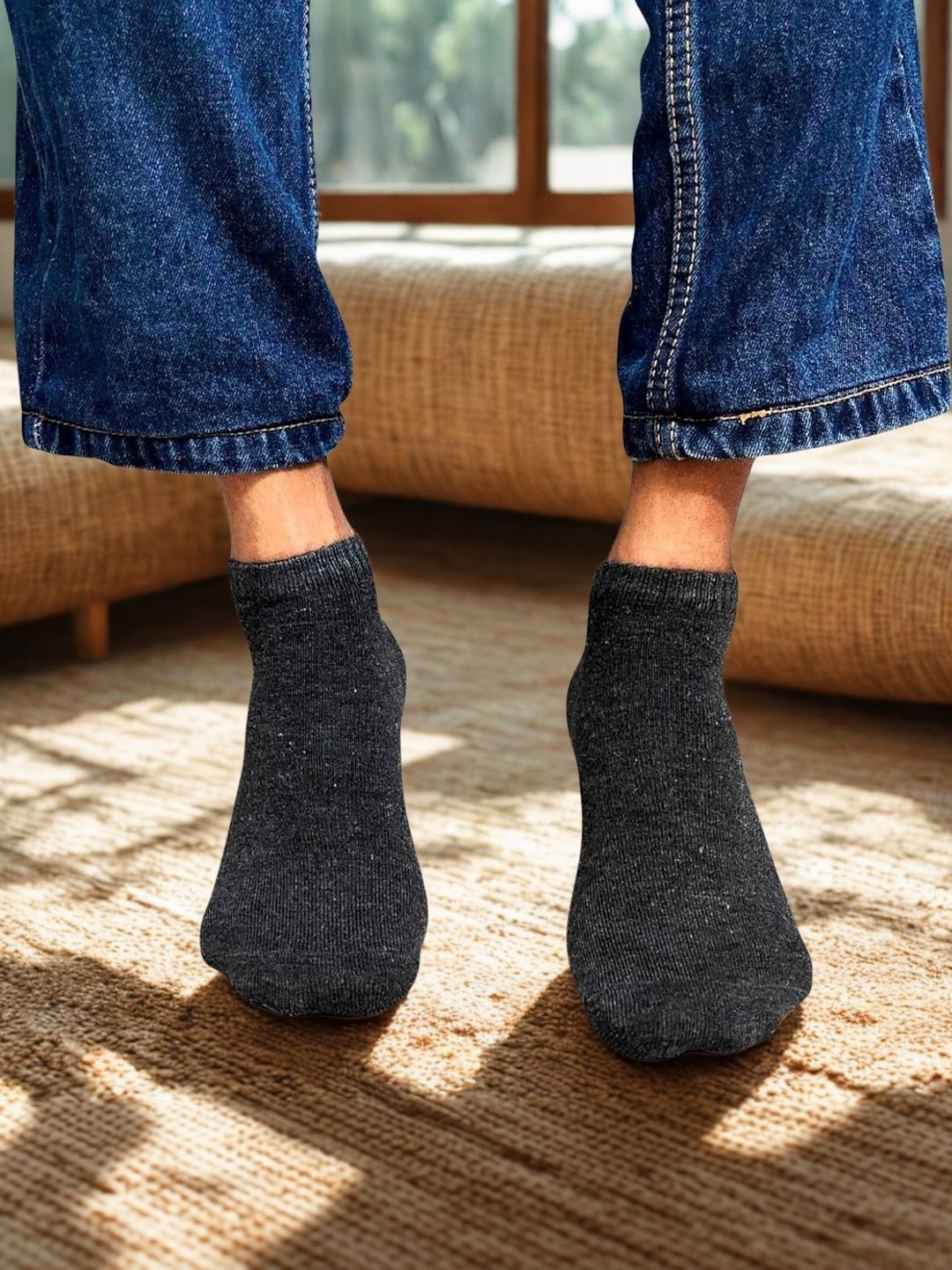 MJE Men Cotton Blend Assorted Ankle Length Socks-picture-25