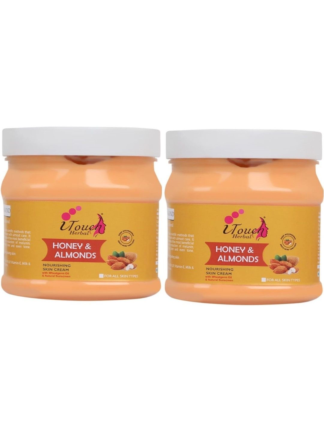 I TOUCH HERBAL Set Of 2 Honey & Almond Nourishing Skin Cream - 500 ml Each-image-15